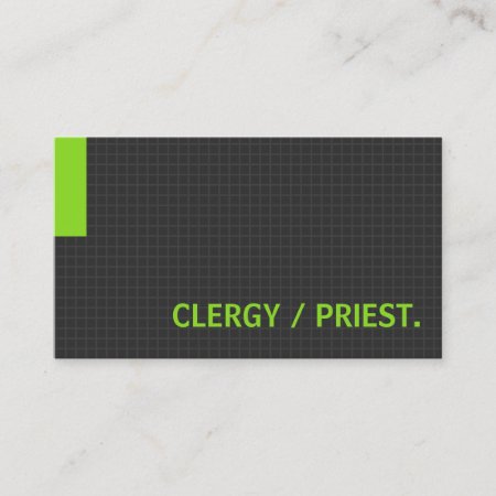 Clergy / Priest- Multiple Purpose Green Business Card