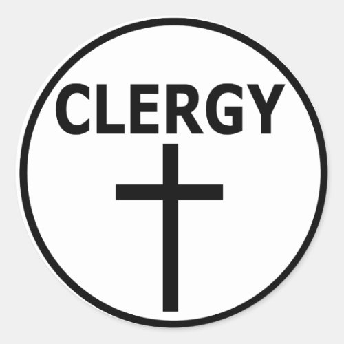 Clergy Window Sticker