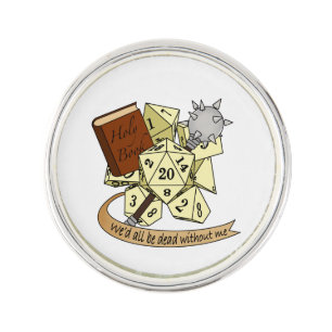 Cleric Dice Design Lapel Pin
