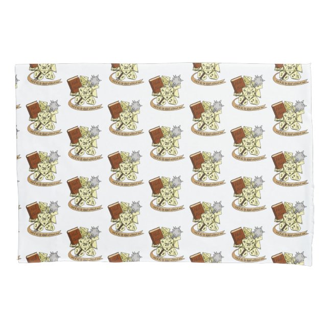 Cleric Dice Design Pillow Case (Front)