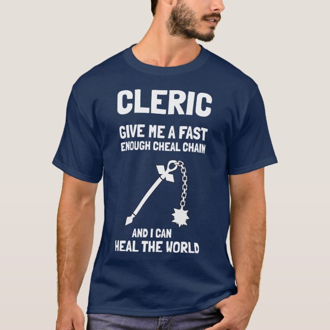 Cleric "Heal the World" T-Shirt (Front)