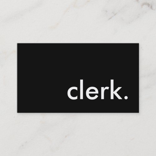 clerk. business cards