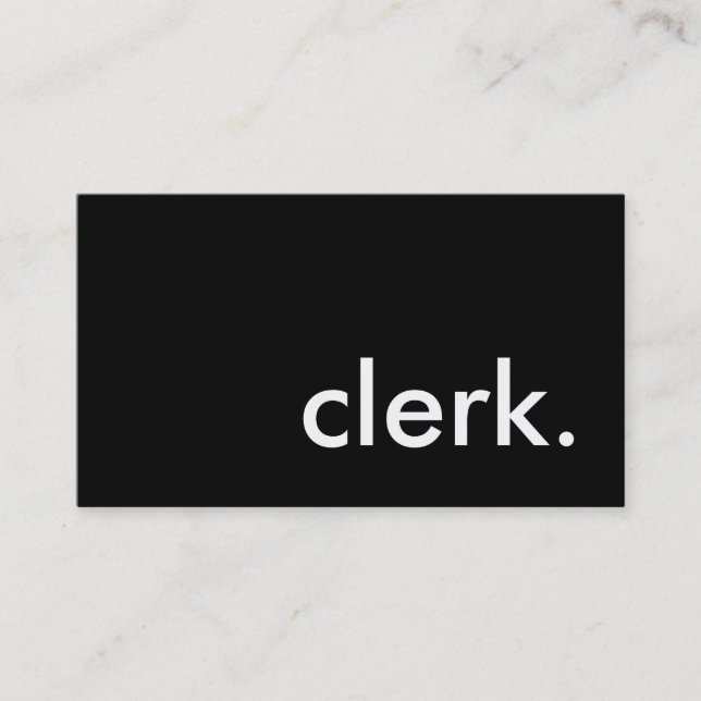 clerk. business card (Front)
