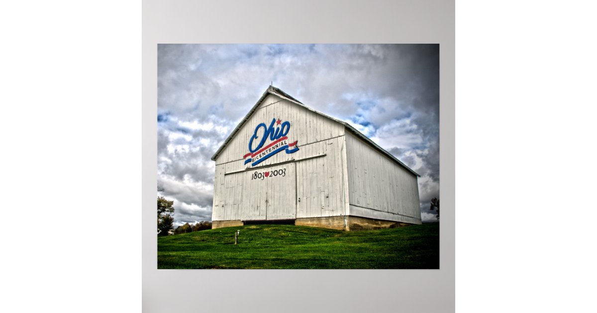 Clermont County Ohio Bicentennial Barns Poster Zazzle Com