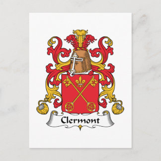 Clermont Family Crest Postcard