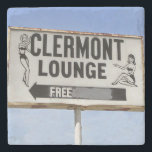 Clermont Lounge Atlanta, Clermont Lounge Stone Coaster<br><div class="desc">Clermont Lounge,  Clermont Lounge Atlanta,  Clermont Lounge Coaster, 
Atlanta,  ATL,  Atlanta Coasters,  Atlanta Ornament,  Atlanta Christmas Ornament,  Atlanta Landmarks,  custom coasters by hazel, </div>