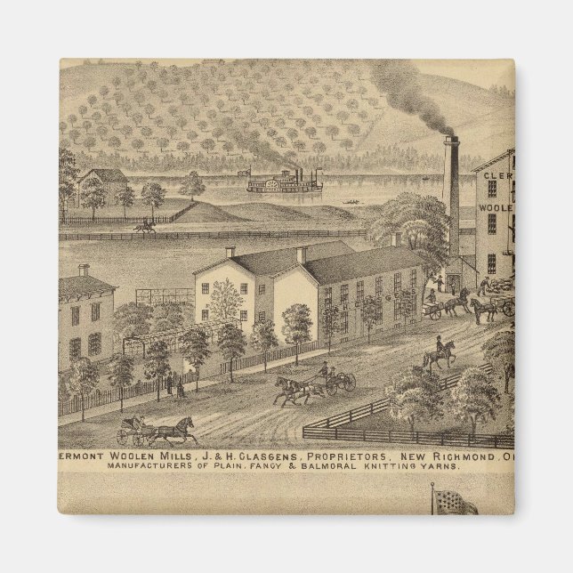 Clermont Woolen Mills Magnet (Front)