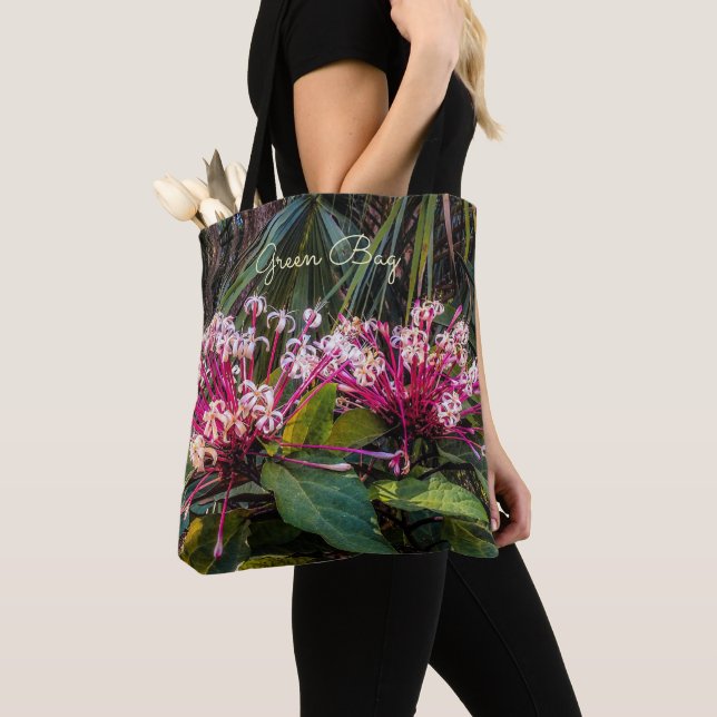 Clerodendrum Starburst Flowers Tote Bag (Close Up)
