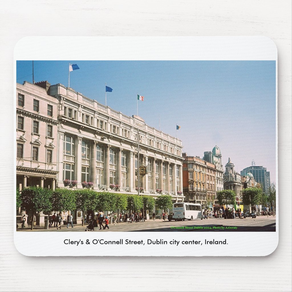 Clery's & O'Connell St. Dublin city Ireland mouse mat