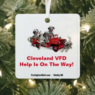 Cleveiand VFD Help Is On The Way! Metal Ornament
