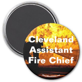Cleveland Assistant Fire Chief Flames Magnet