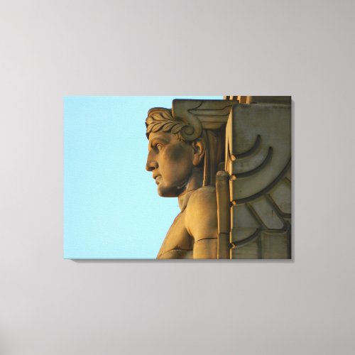 Cleveland BW Art Deco Wrapped Canvas