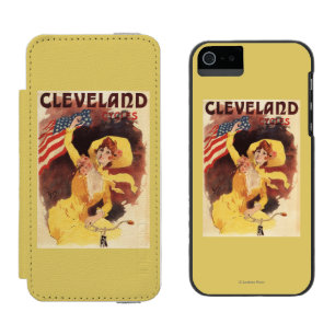 Cleveland Bicycles American Girl in Yellow iPhone SE/5/5s Wallet Case