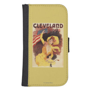 Cleveland Bicycles American Girl in Yellow Samsung S4 Wallet Case