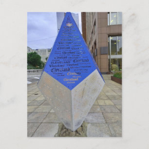 Cleveland blue - Memorial Plaza Postcard