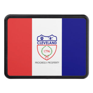 Cleveland city flag hitch cover
