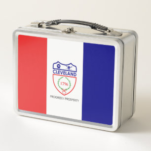 Cleveland city flag metal lunch box