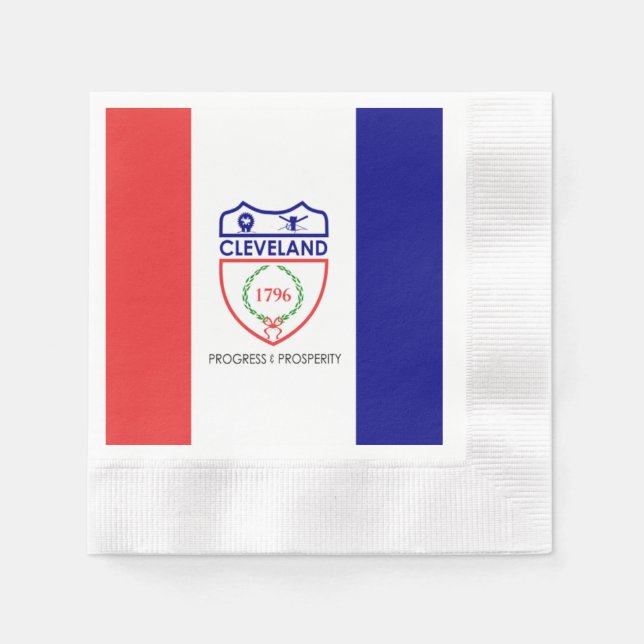 Cleveland city flag napkins (Front)