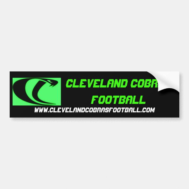 Cleveland Cobras Football Bumper Sticker (Front)