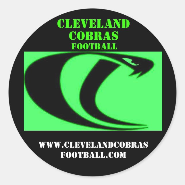 Cleveland Cobras Football Sticker (Front)