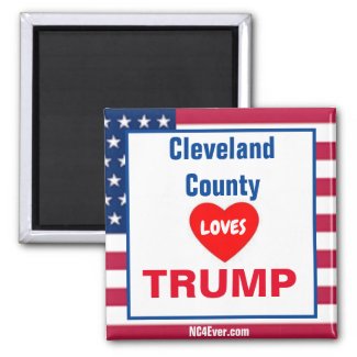 Cleveland County LOVES TRUMP magnet