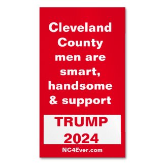 Cleveland County Men Support TRUMP 2024 pk 25 red 