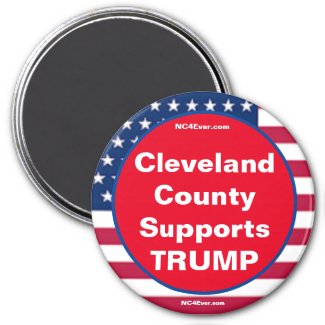 Cleveland County Supports TRUMP Patriotic Magnet