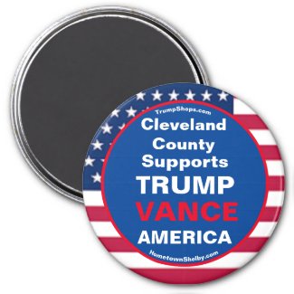 Cleveland County Supports TRUMP VANCE AMERICA Magnet