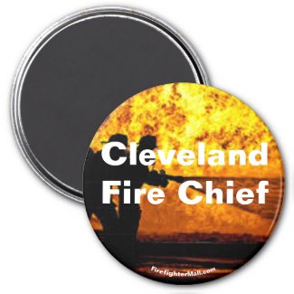 Cleveland Fire Chief Flames Magnet