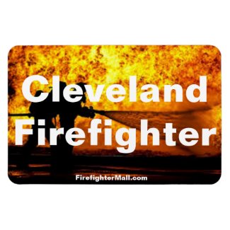 Cleveland Firefighter Flames flexible magnet