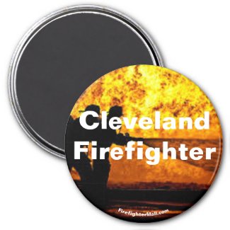 Cleveland Firefighter Flames Magnet
