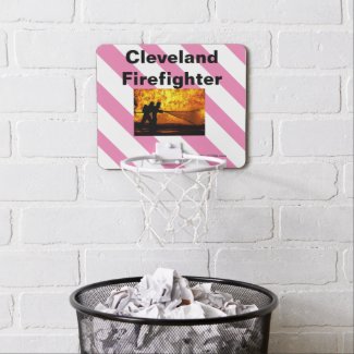 Cleveland Firefighter Flames Mini Basketball Hoop