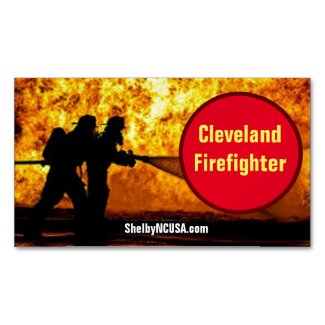 Cleveland Firefighter Magnetic Business Cards