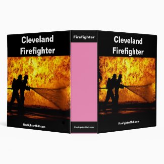 Cleveland Firefighter Pink 3 Ring Binder