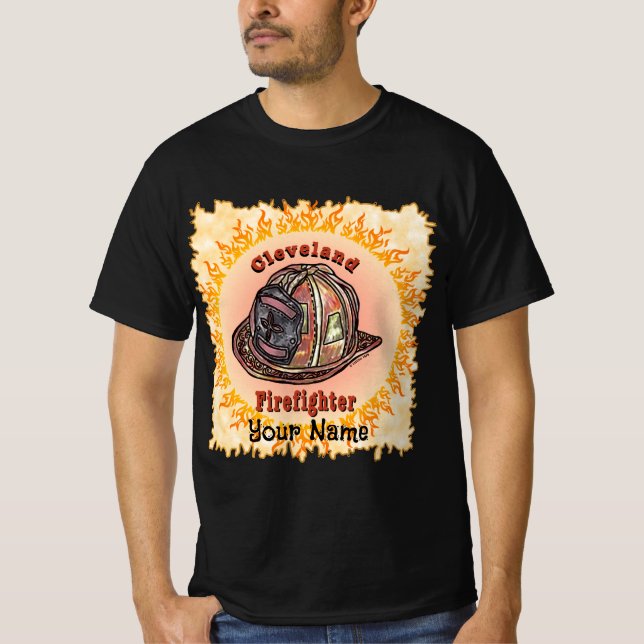 Cleveland firefighter  t-shirt (Front)