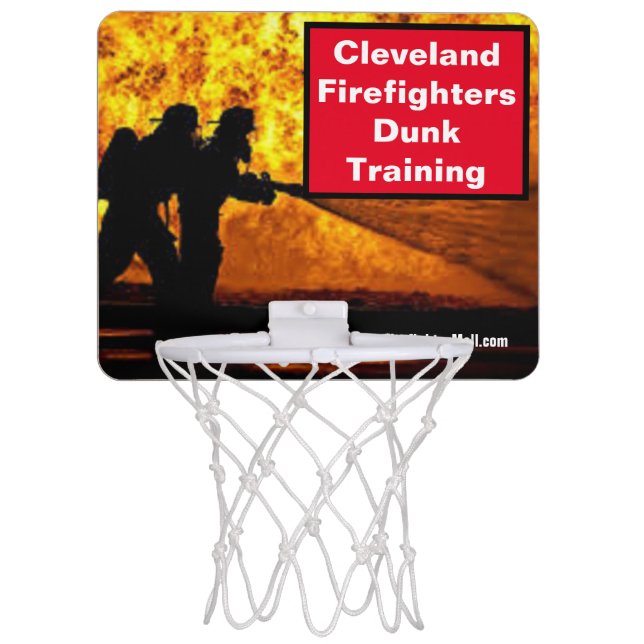 Cleveland Firefighters Dunk Training Mini Basketba Mini Basketball Hoop (Front)