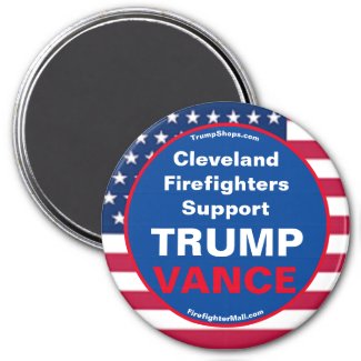 Cleveland Firefighters Support TRUMP VANCE Magnet