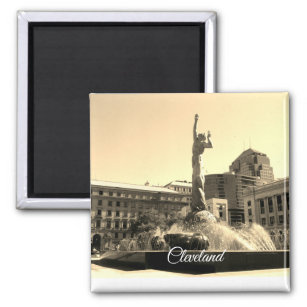 Cleveland Fountain (Sepia) Magnet