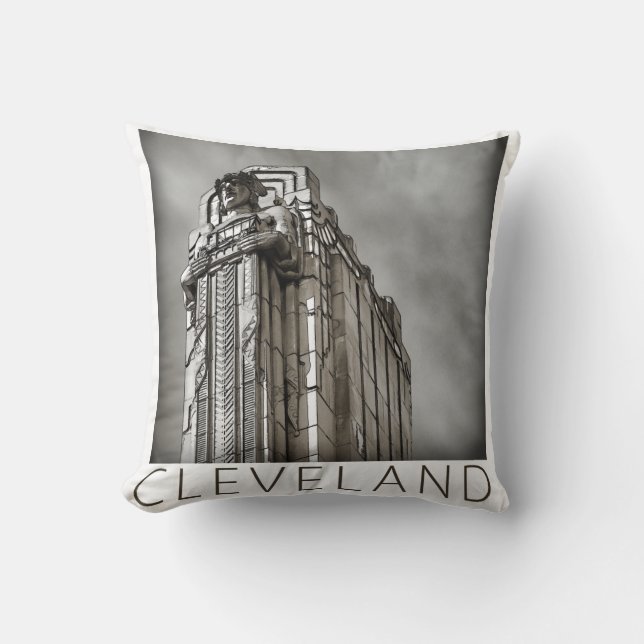 Cleveland - Guardian of Traffic Throw Pillow (Front)