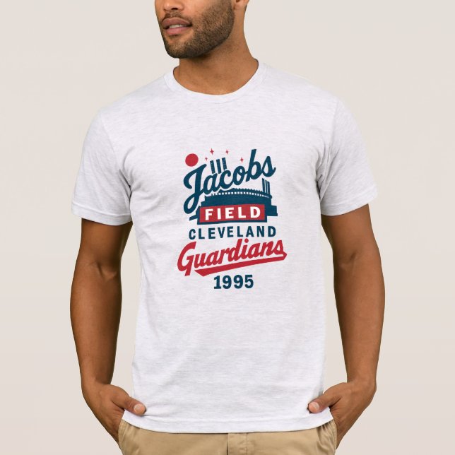 Cleveland Guardians "Jacobs Field" 1995 Baseball  T-Shirt (Front)