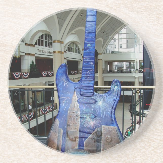 Cleveland Guitar III Sandstone Coaster (Front)