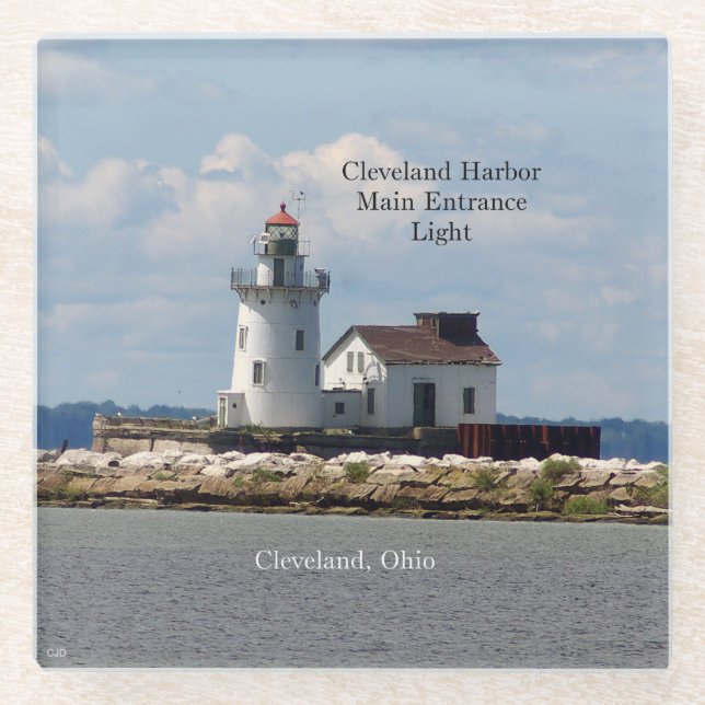 Cleveland Harbor Main Entrance Light coaster (Front)