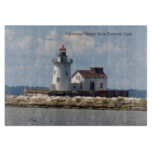 Cleveland Harbor Main Entrance Light cutting board