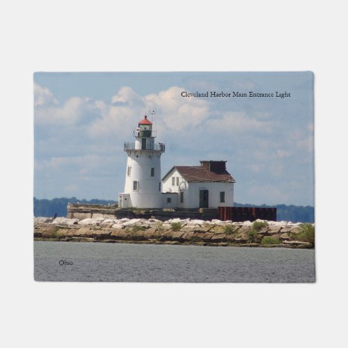 Cleveland Harbor Main Entrance Light door mat