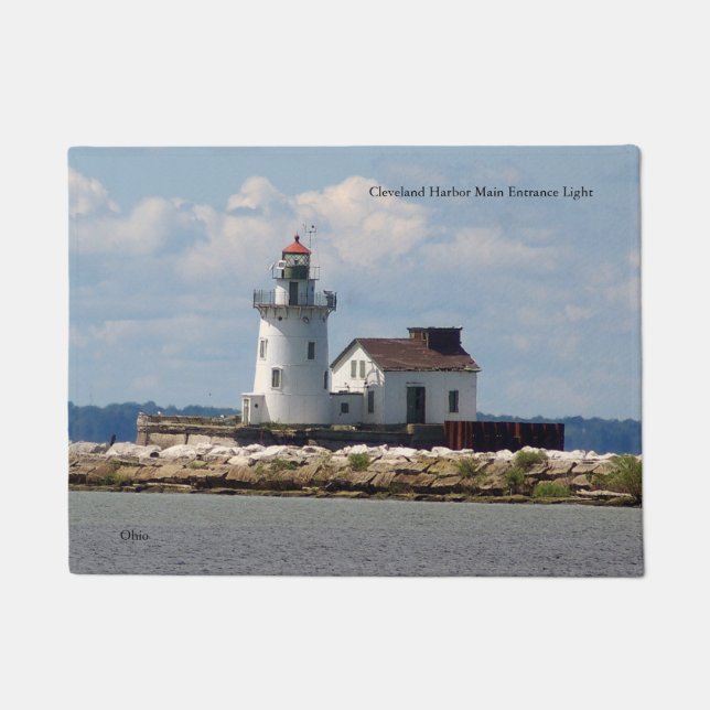 Cleveland Harbor Main Entrance Light door mat (Front)
