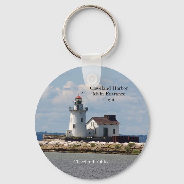Cleveland Harbor Main Entrance Light key chain (Front)