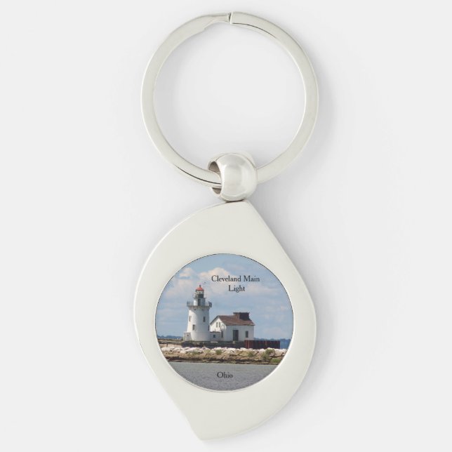 Cleveland Harbor Main Entrance Light Keychain (Front)