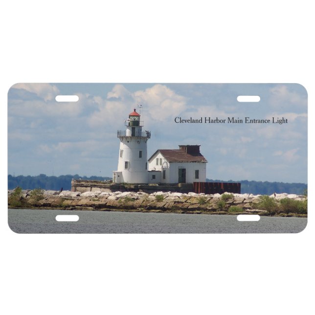Cleveland Harbor Main Entrance Light license plate (Front)