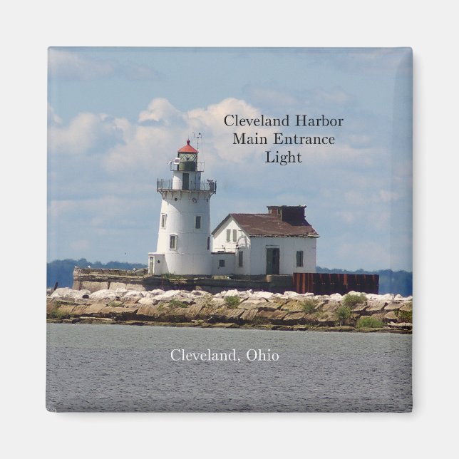 Cleveland Harbor Main Entrance Light magnet (Front)
