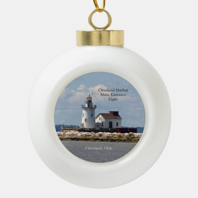 Cleveland Harbor Main Entrance Light ornament (Front)